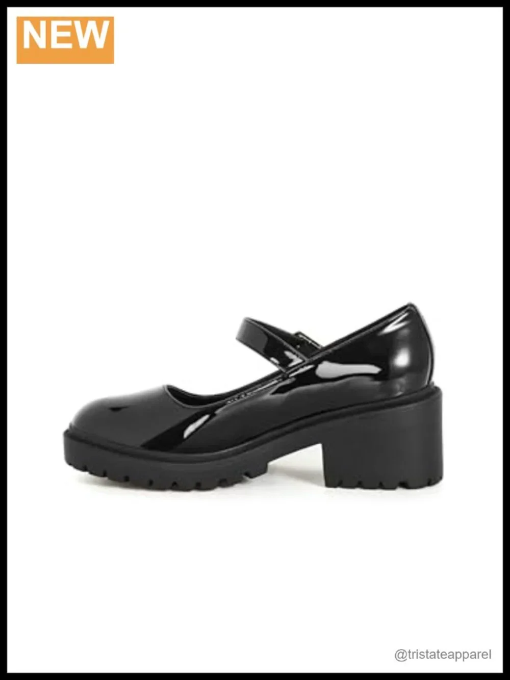 Wide Fit Platform Pump Block Heel Faux Leather